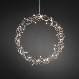 Konstsmide Konstsmide metalli Kranssi 45cm hopea 48-led 