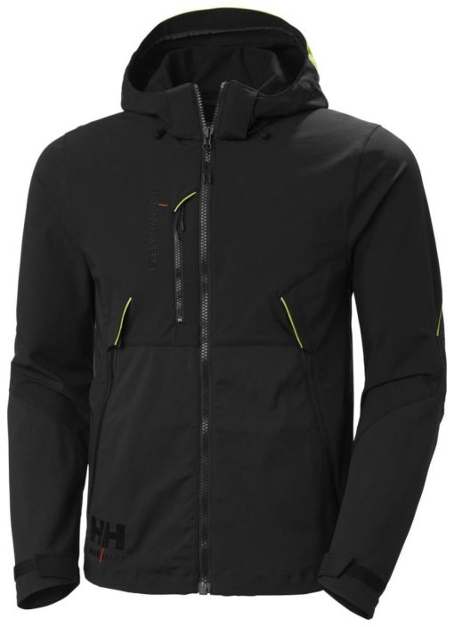 Helly Hansen Magni Evolution takki musta Neljaan suuntaan joustava kangas Kevyt kangas Joustavat Cordura®-kangasvahvikkeet