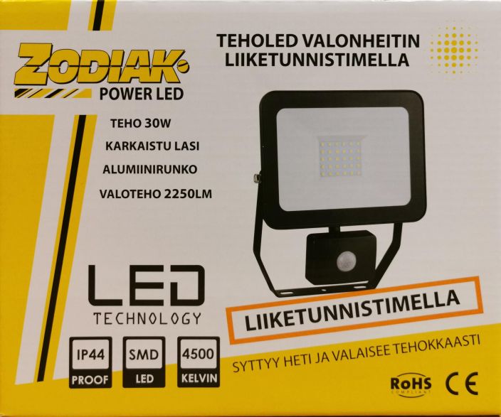 Zodiak 30W Led-valonheitin tunnistimella  tuotekuva 1