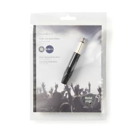 Nedis Monoaudio-Liitin 6,35 mm, Uros Musta