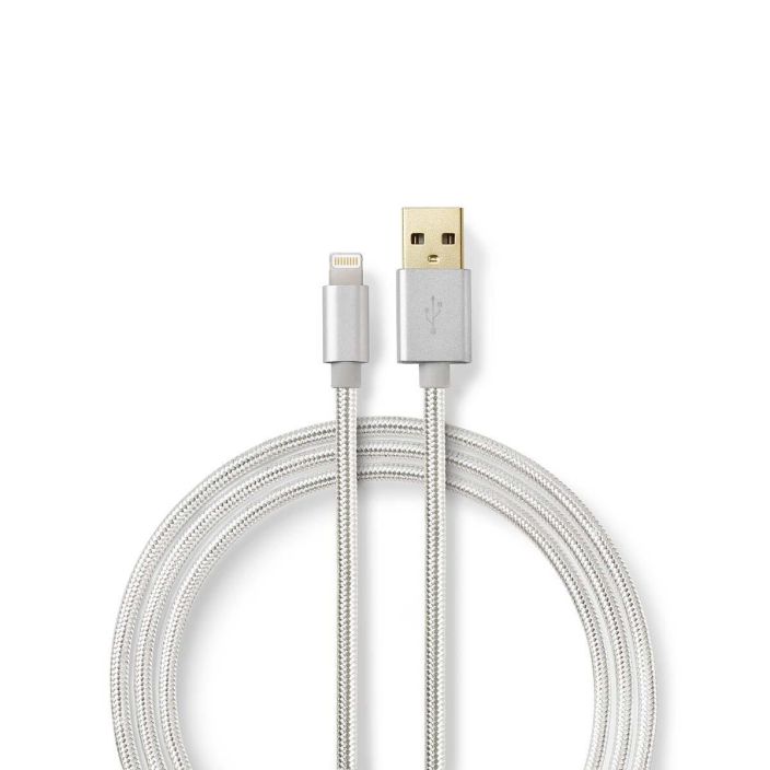 Nedis Apple Lightning Latauskaapeli 2M Talla huippuluokan kullatulla Nedis®-synkronointi- ja latauskaapelilla