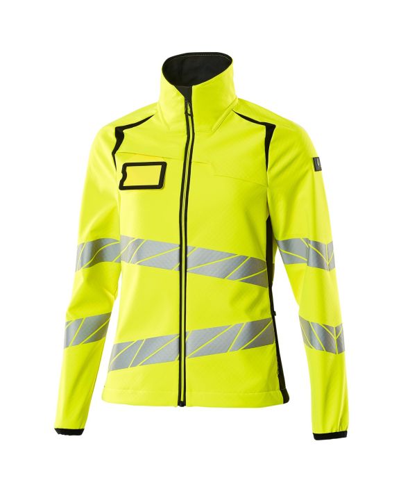 MASCOT naisten Softshell-takki ACCELERATE SAFE hi-vis keltainen/musta Suunniteltu ja muotoon ommeltu erityisesti naisille.