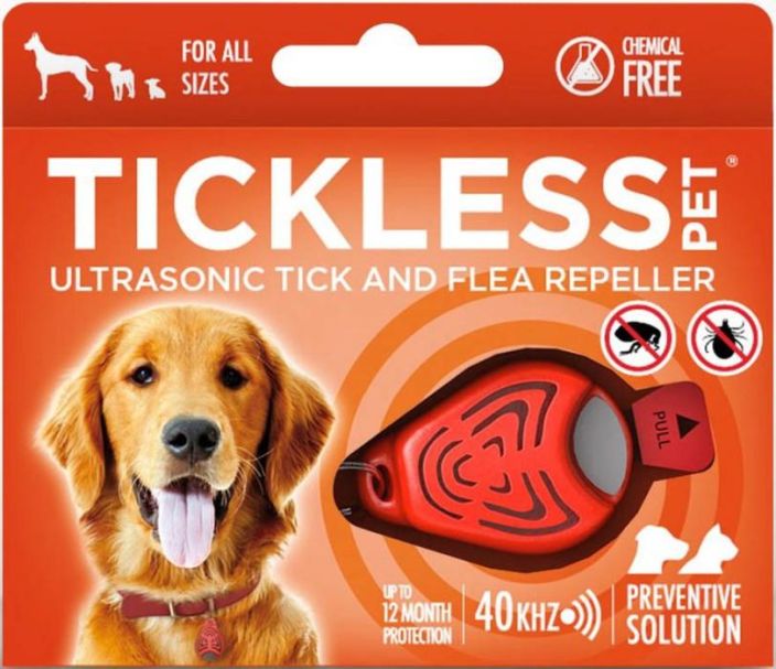 Tickless Pet Helppo, ymparistoystavallinen ja lemmikille turvallinen tapa karkottaa punkit ja kirput ilman kemikaaleja.