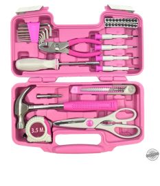 Työkalusetti Pinkki 39-osainen