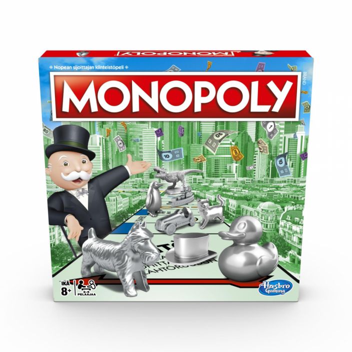 Classic Monopoly (FI) Klassinen Monopoly-peli uusilla pelinappuloilla.