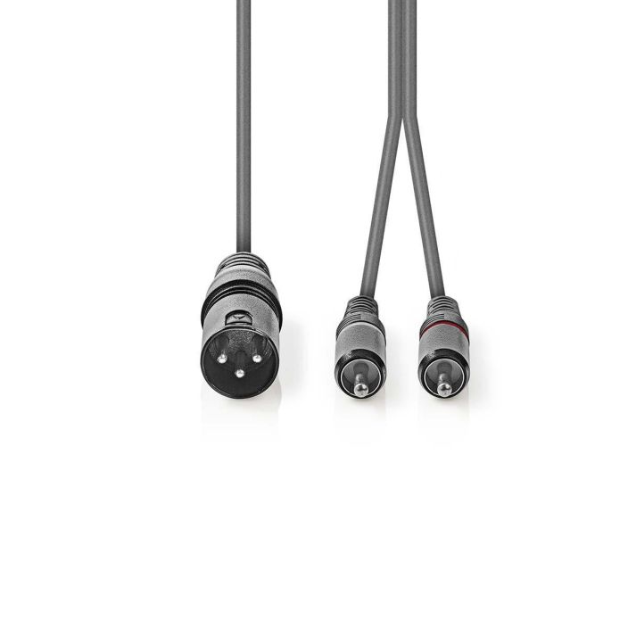 Nedis XLR-Audiokaapeli Uros – 2 x RCA, Uros 1,5M tuotekuva 1