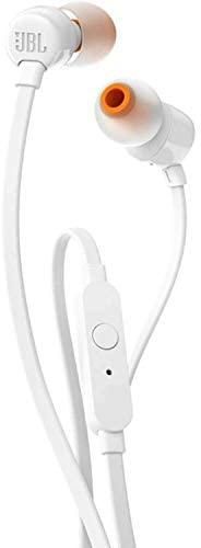 JBL T110 White JBL T110 In-Ear headphone with 1-button mic/remote