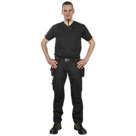 T-PAITA RIEDEN MUSTA V-AUKKO