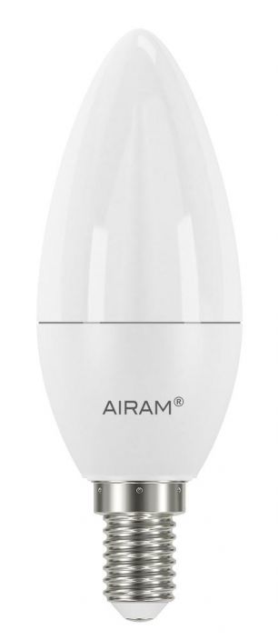 Airam LED-kynttilalamppu E14 2700K 806lm -Energialuokka: A+ -Varilampotila: 2700K -Kanta: E14 -Teho: 8W, 806LM -Takuu 36kk