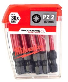Milwaukee Shockwave Ruuvikärki PZ2 x 50mm 10kpl/pkt