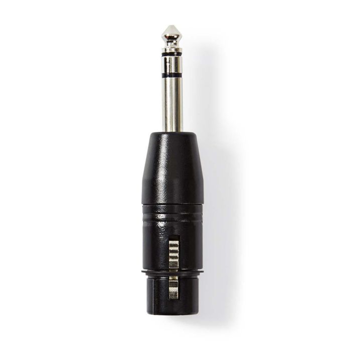 Nedis XLR-Sovitin, Stereo Naaras – Uros, 6,35 mm  Musta tuotekuva 1