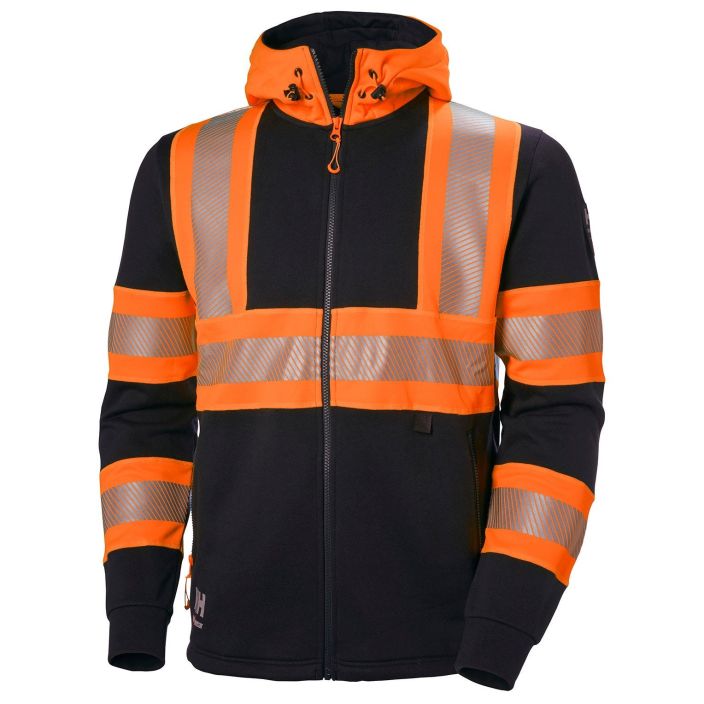 Helly Hansen Work Wear Icu Huomio Huppari Vetoketjulla oranssi /Harmaa ICU-huppari tayttaa toiminnallisuudelle, mukavuudelle