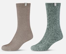 Skechers Cozy Kimallesukkia 2-pack Beige/Vihreä