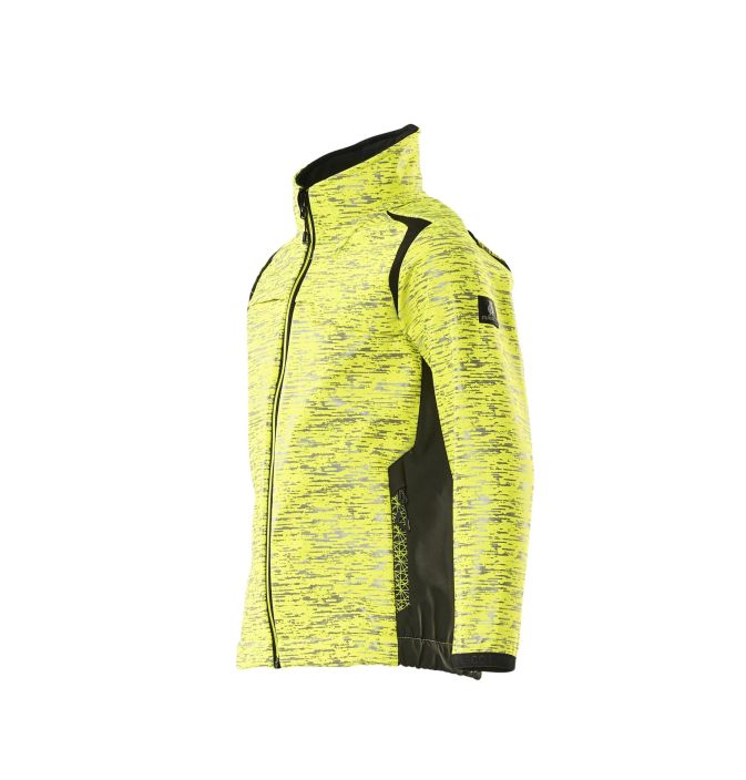 MASCOT Softshell-takki lapsille ACCELERATE SAFE hi-vis keltainen/musta Hengittava, tuulenpitava ja vettahylkiva.