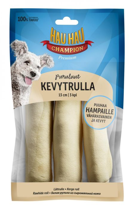 Hau-Hau Champion Kevytrulla 13cm 3kpl 105g Hau-Hau Champion kevytrullat antavat koirasi hampaille ja ikenille niiden