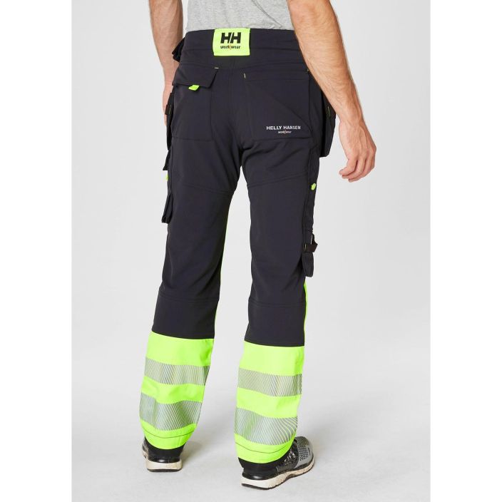 Helly Hansen Work Wear Icu Huomio Riipputaskuhousut 1 Lk. keltainen/harmaa tuotekuva 2