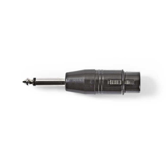 Nedis XLR-Sovitin, Mono Naaras – Uros, 6,35 mm  Musta tuotekuva 3