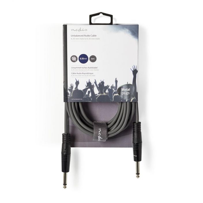 Nedis Balansoimaton Audiokaapeli  Uros, 6,35 mm – Uros, 6,35 mm 5M Kytke soittimia ja mikrofoneja toisiinsa talla erittain
