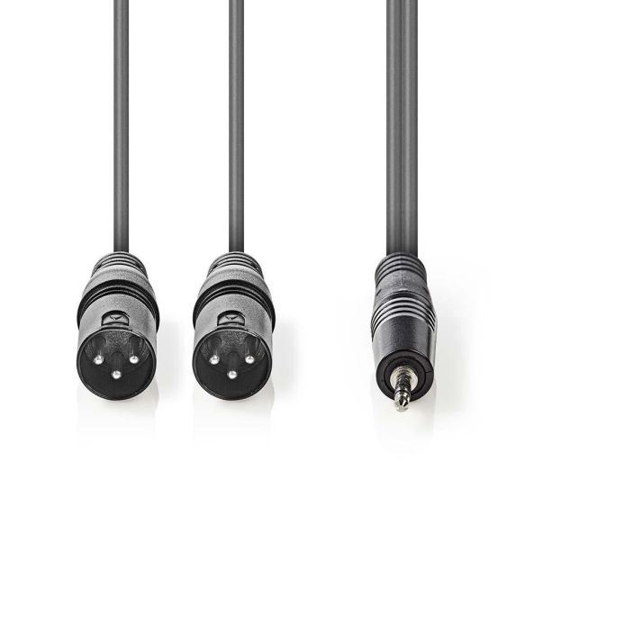 Nedis XLR-Audiokaapeli  2 xUros-Uros, 3,5 mm 3M tuotekuva 1