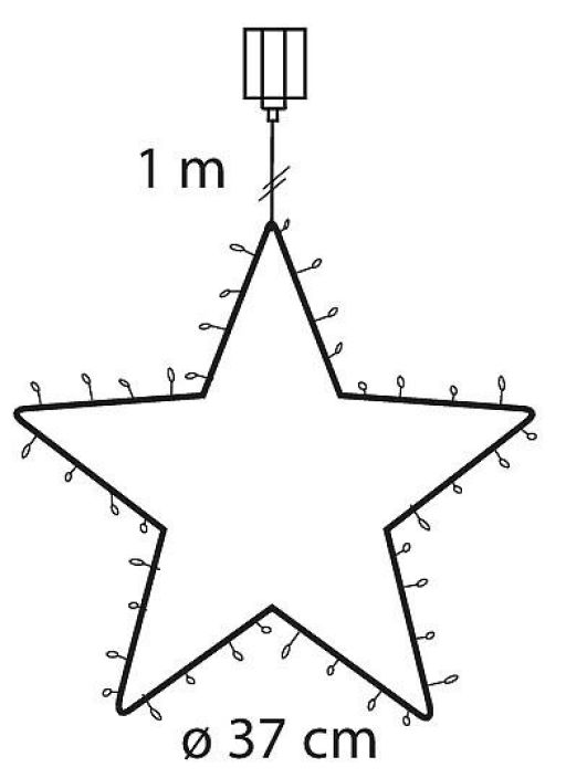 Airam Elisa Tähti 35cm 40Led tuotekuva 2 Airam Elisa Tähti 35cm 40Led tuotekuva 2