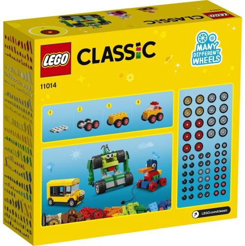 Lego Classic Palikat ja pyorat Legon mallinumero: 11014. Sisaltaa 653 osaa.