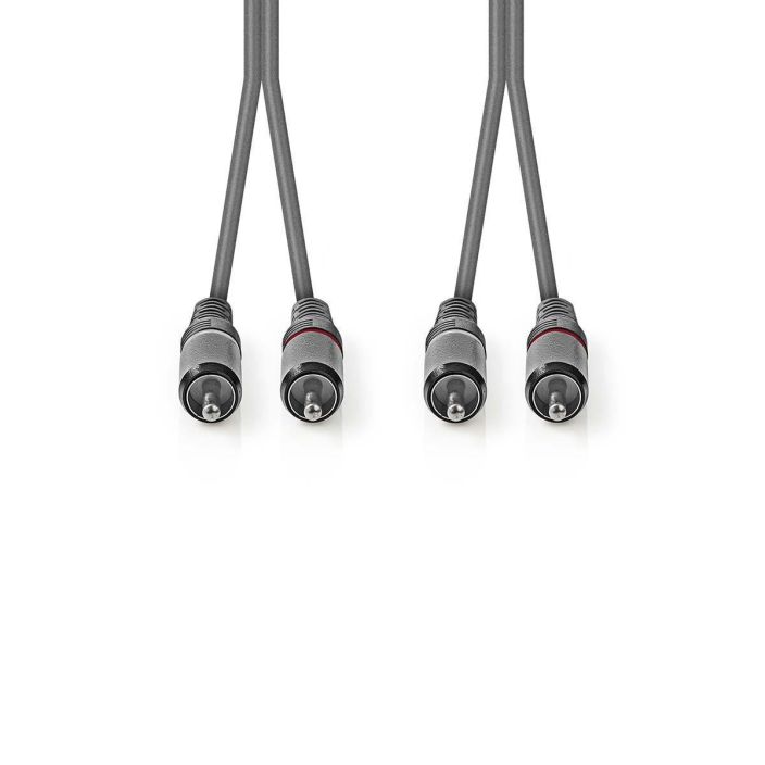 Nedis Stereoaudiokaapeli  2 x RCA, Uros – 2 x RCA, Uros 5M tuotekuva 2