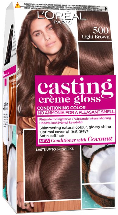 L'Oreal Casting Creme Gloss 500 vaalearuskea kevytvari Casting Creme Gloss sopii taydellisesti sinulle, kun haluat korostaa