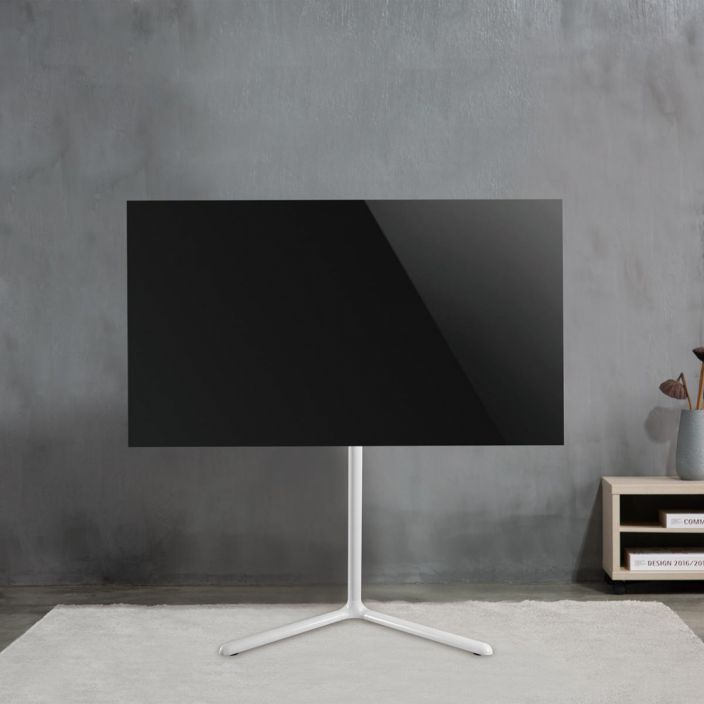 Nedis TV Lattiajalusta 49 - 70 &quot; Alumiini / Teras Valkoinen Nedis®-TV-lattiateline on ilmeeltaan tyylikas ja taiteellinen,