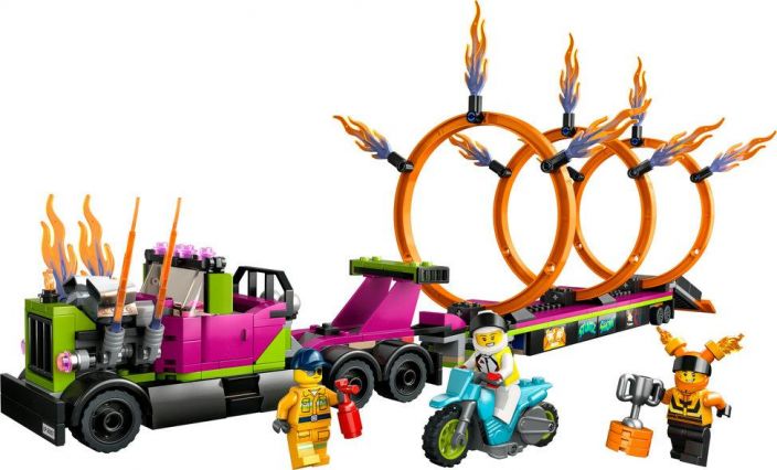 Lego City Stunttiauto ja tulirengashaaste