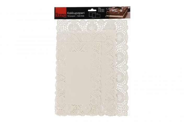 Saana Kakkupaperi suorakaide 15kpl 3 kokoa Koko: 20x30cm x 5kpl, Koko: 25x35cm x 5kpl, Koko: 30x40cm x 5kpl.