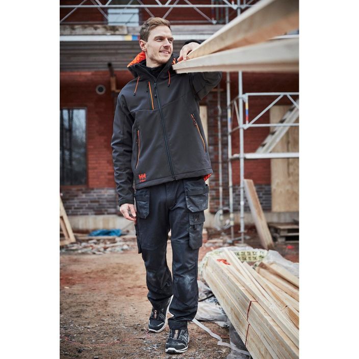 Helly Hansen Workwear softshell takki chelsea evo musta