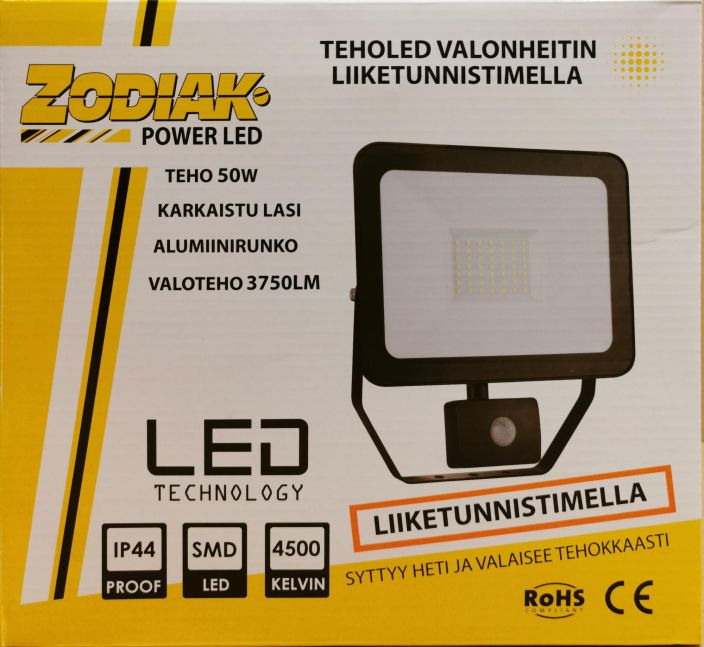 Zodiak 50W Led-valonheitin tunnistimella  tuotekuva 1