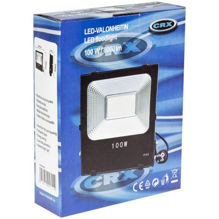 LED VALONHEITIN 8000LM 100W / 230V 2,5M JOHTO tuotekuva 1