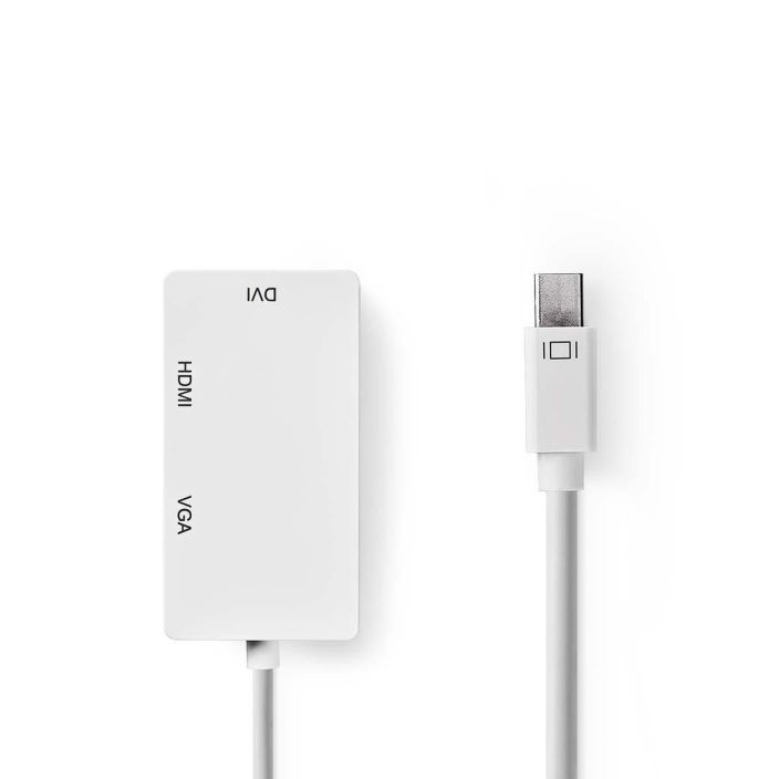Nedis Multiport-Sovitinkaapeli Mini-DisplayPort/VGA/ DVI-D + HDMI-Tulo 0,2M tuotekuva 1