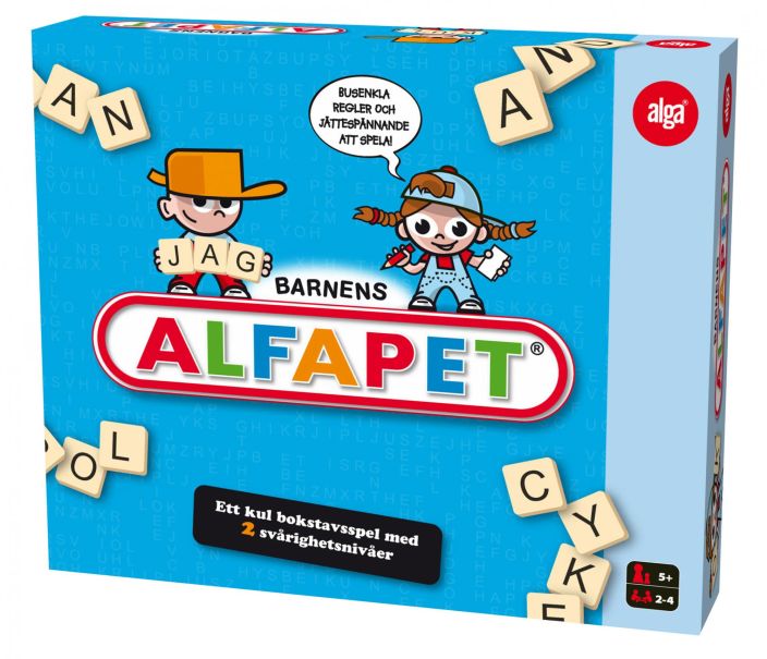 Barnens Alfapet (SWE) Barnens Alfapet innehaller tva roliga spelvarianter – ett bokstavsspel och ett korsordsspel. Bada