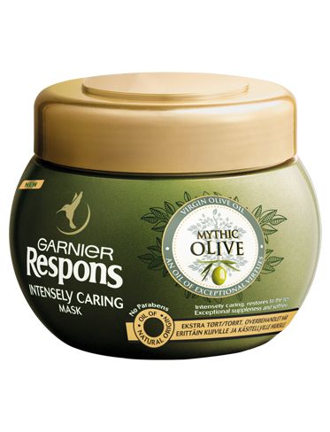 Garnier Respons Mythic Olive hiusnaamio 300ml Garnier Respons Mythic Olive intensiivisesti hoitava hiusnaamio erittain