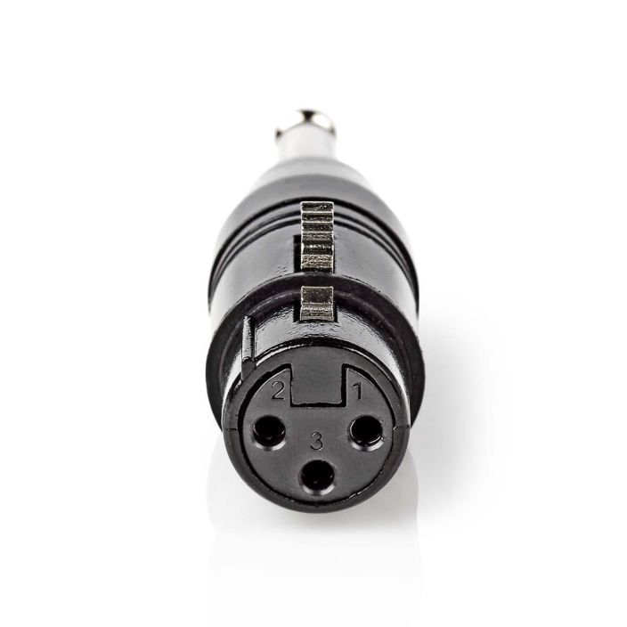 Nedis XLR-Sovitin, Mono Naaras – Uros, 6,35 mm  Musta tuotekuva 2