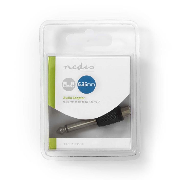 Nedis monoaudiosovitin 6,35 mm, Uros - RCA, Naaras Tama sovitin sopii RCA-liitannan muuntamiseen 6,35 mm liitannaksi.