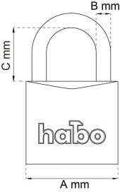 RIIPPULUKKO HABO 503-40 ALU IP