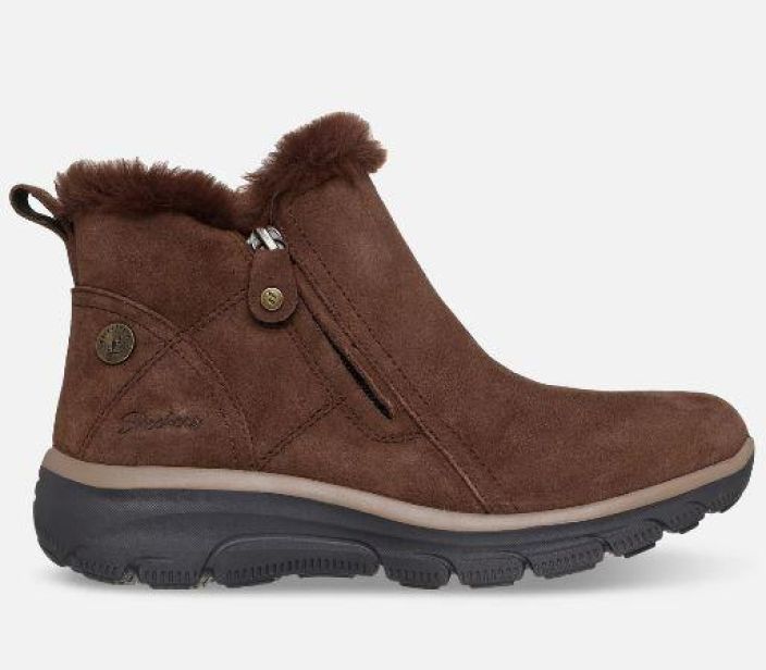 Skechers naisten Relaxed Fit: Easy Going - High Zip 2 - Waterproof - Ruskea tuotekuva 2