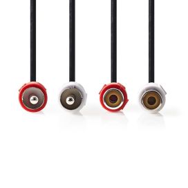 Nedis stereoaudiokaapeli 2x RCA Uros - 2x RCA Naaras 2M