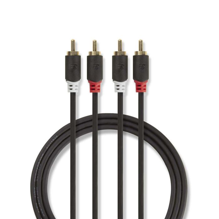 Nedis stereoäänikaapeli 2x RCA Uros - 2x RCA Uros 3M tuotekuva 2