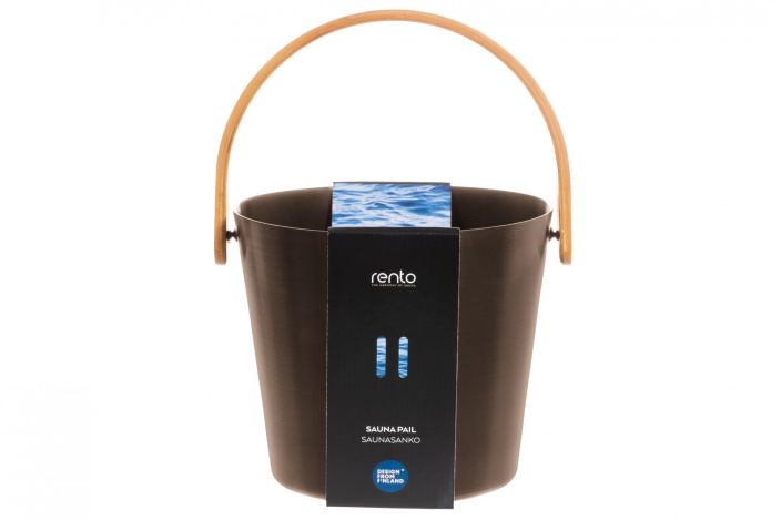 Rento Saunasanko alumiini terva Korkeus 35 cm, halkaisija 23 cm, 5L.