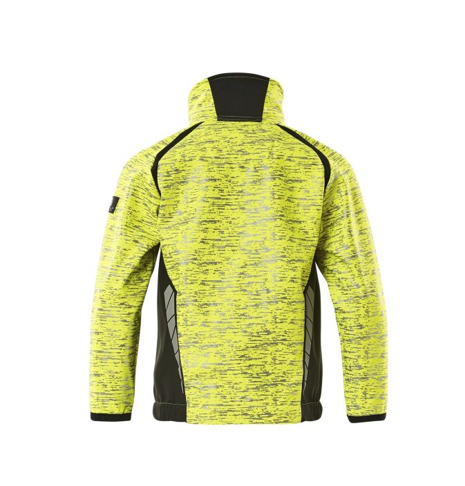 MASCOT Softshell-takki lapsille ACCELERATE SAFE hi-vis keltainen/musta Hengittava, tuulenpitava ja vettahylkiva.