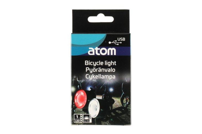 Atom Pyörän etu- ja takavalo ladattava tuotekuva 5