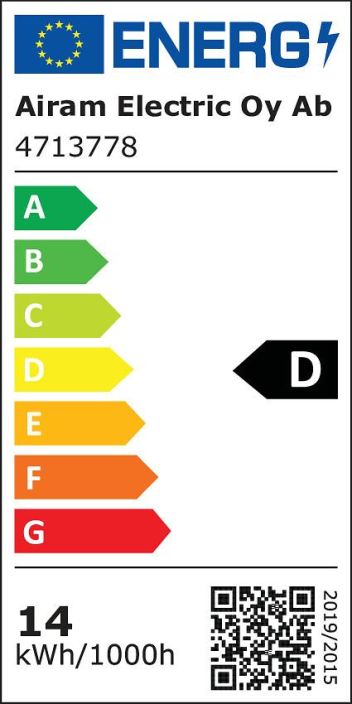 Airam LED-classic lamppu E27 2700K 1921lm -Energialuokka: A+ -Varilampotila: 2700K -Kanta: E27 -Teho: 14,5W, 1921LM -Takuu