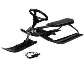 Stiga Stiga Snow Racer Iconic Rattikelkka Musta/Harmaa