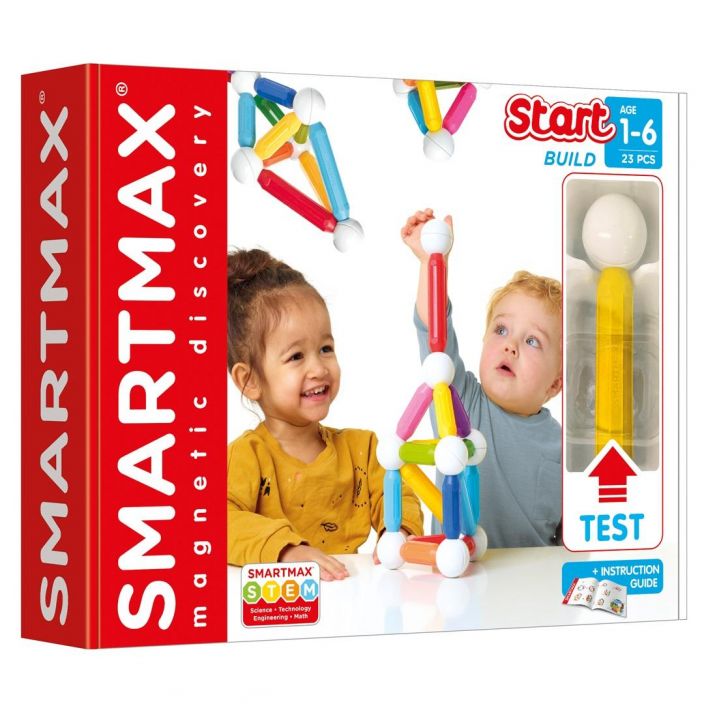 SmartMax Start, 23 osaa - magneettinen rakennussarja SmartMax Start on opettavainen ja turvallinen tapa tutustua magneettien