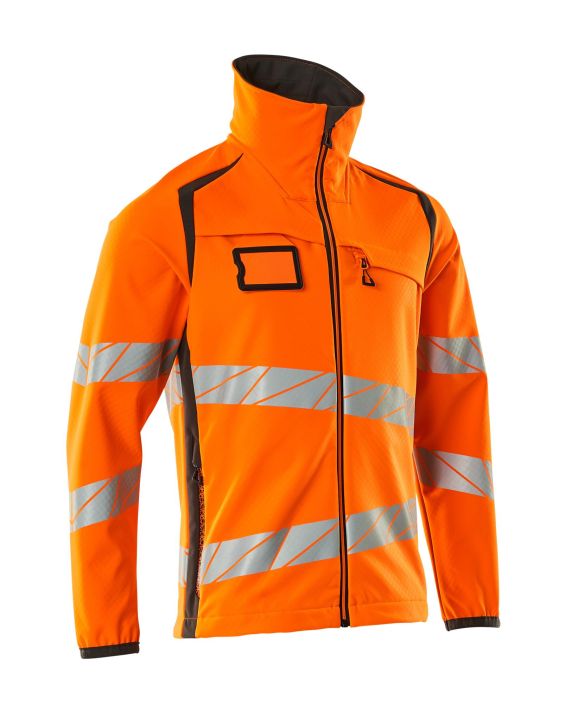 MASCOT miesten Softshell-takki ACCELERATE SAFE hi-vis oranssi/tumma antrasiitti Hengittava, tuulenpitava ja vettahylkiva.