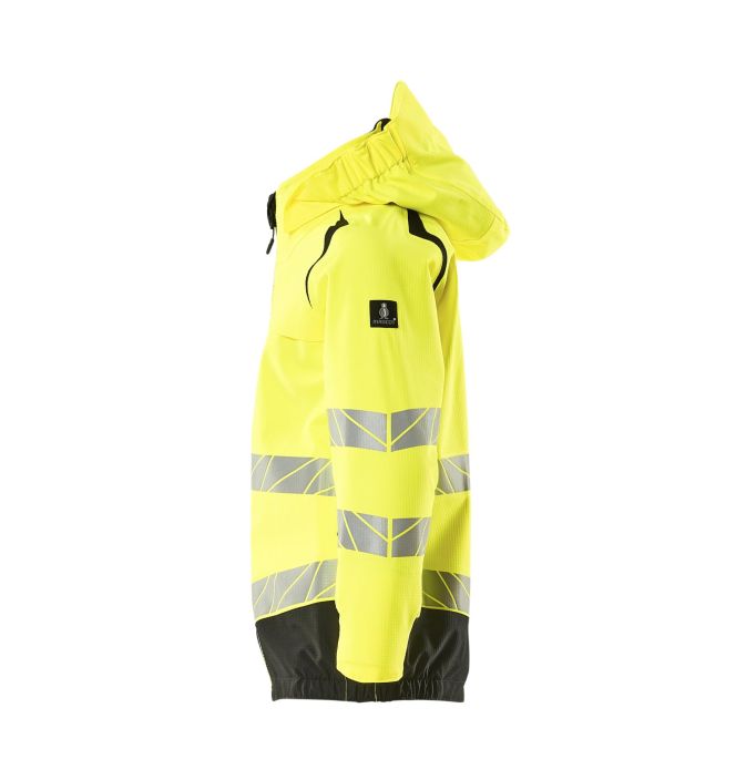 MASCOT Kuoritakki lapsille ACCELERATE SAFE hi-vis keltainen/must Hengittava, tuulen- ja vedenpitava teipatuilla saumoilla.